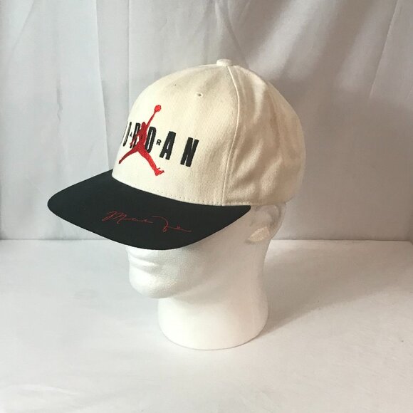 Jordan Air Signature Flat Bill Adjustable Backing Active Athletic Sport Cut Hat